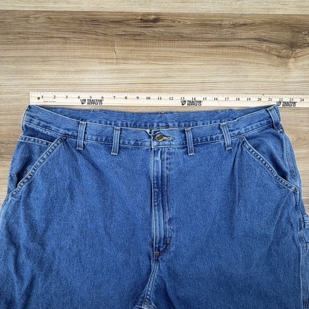 Carhartt Baggy B13 STW Blue Denim‎ Carpenter Pants Original Dungaree Mens 46x34 - Picture 5 of 6